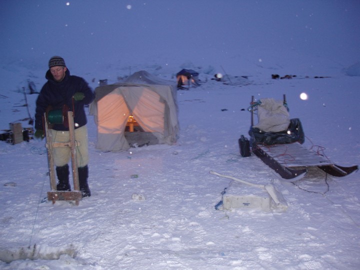 Langlinefiskeri Fra Fjordisen På Ilulissat Isfjord
