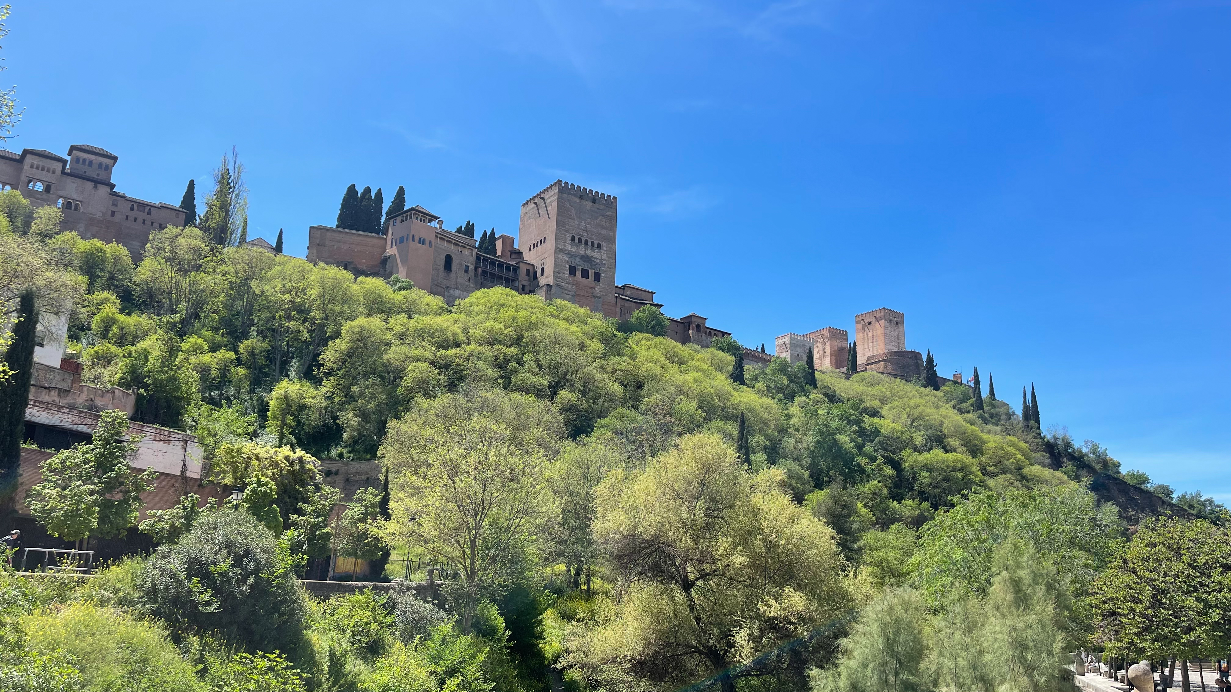 Alhambra Fra Darro Floden Alhambra Fra Darro Floden